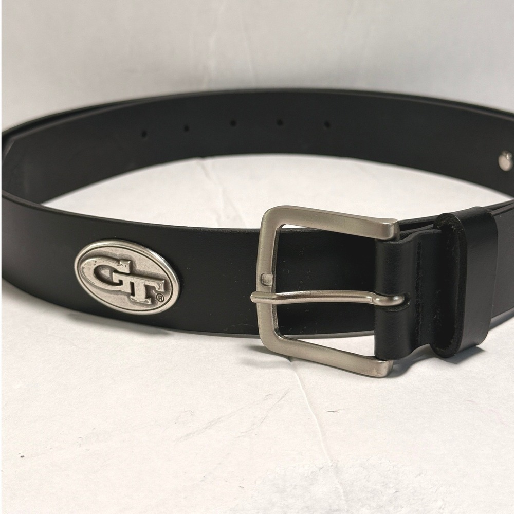 Georgia Tech GT Leather Metal Belt Mens Gameday Collegiate Preppy Size 44
